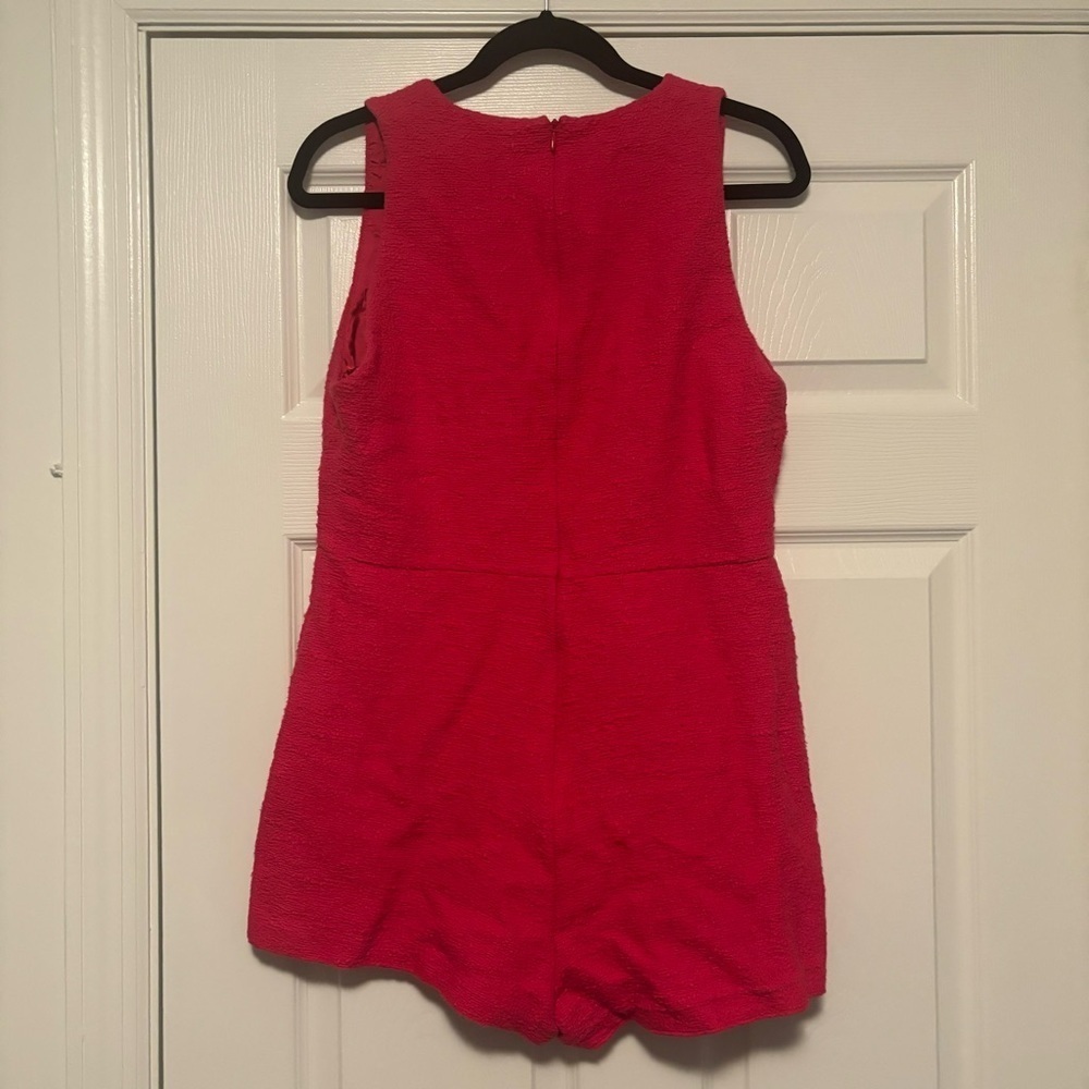 Zara Textured Weave Fuchsia Romper - image 8